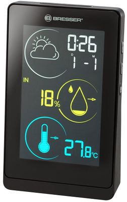 Meteostanice Bresser Temeo Life H s barevným displejem, černá