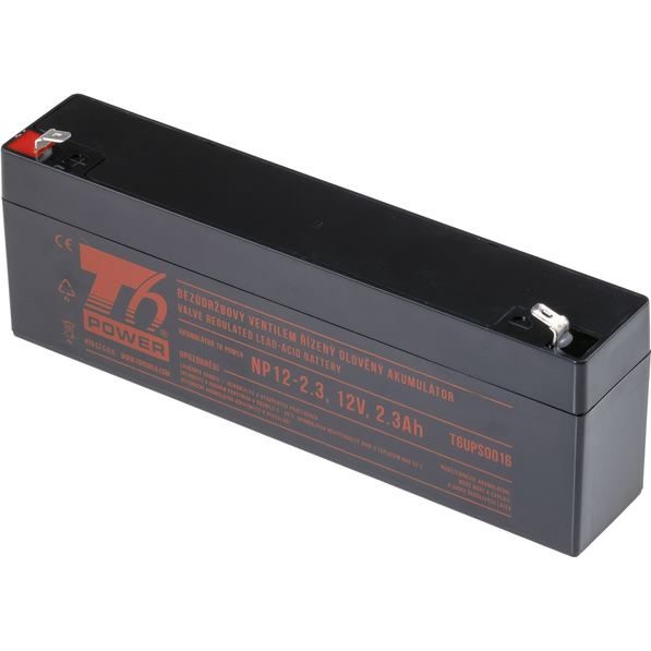 T6 POWER Battery for UPS, NP12-2.3, 12V, 2.3Ah