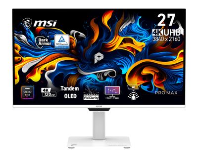 MSI Pro/MAX 271UPXW12G/26,5"/QD-OLED/4K UHD/120Hz/0,03ms/Bílá/3R