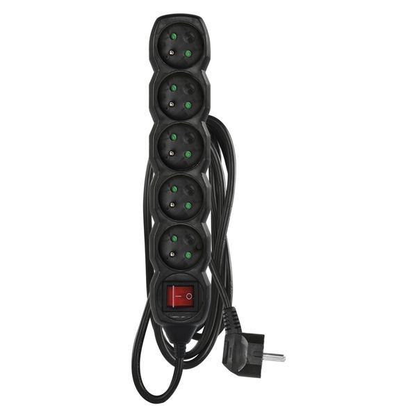 Emos prodlužka 5Z 3M s vyp. 1,5mm černá