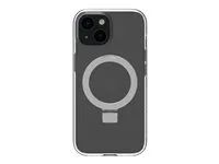 Zadní kryt pro mobilní telefon - s hliníkovým stojánkem - kompatibilita s MagSafe - D3O, plast - průsvitná - pro Apple iPhone 13, 14, 15, 16e, 17e