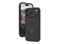Zadní kryt pro mobilní telefon - drsný povrch - stojan - kompatibilita s MagSafe - D3O, plast - černá - pro Apple iPhone 17 Pro Max