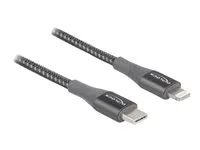 Kabel Lightning - USB-C s piny (male) do Lightning s piny (male) - 2 m - šedá