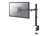Montážní sada - plný pohyb - pro Displej LCD - ocel - černá - velikost obrazovky: 10"-32" - upevnění svorkou, průchodka, upevnitelné na stůl