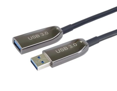 PremiumCord USB 3.0 predlžovací optický AOC kábel A/Male - A/Female 50m