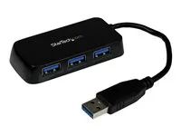 Portable Mini Multiport USB Travel Dock - USB Extender Black for Business PC/Mac, laptops (ST4300MINU3B) - Rozbočovač - 4 x SuperSpeed USB 3.0 - desktop - pro P/N: FCREADMICRO3, MSDREADU3CA, USB3S2ESATA3