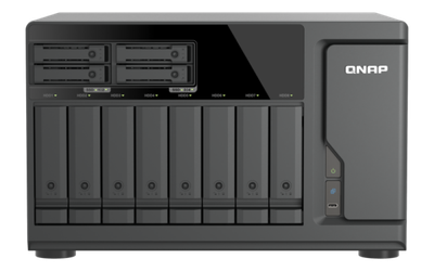QNAP TVS-h1277AX-R5-16G (AMD Ryzen 5, 16GB DDR5 RAM, 8x 3,5"+ 4x 2,5", 3x PCIe, 2x 2,5GbE, 2x 10GbE)