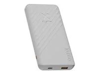 Power banka - 10000 mAh - 20 watt - Super Charge - 2 výstupní konektory (USB-C, USB) - ledová, bílá