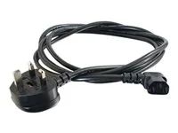 Elektrický kabel - power IEC 60320 C13 do BS 1363 (M) pravoúhlý - 1 m - černá