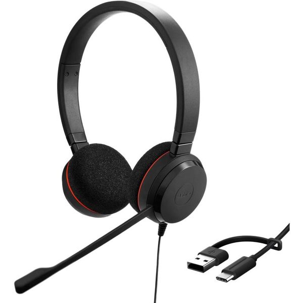 JABRA Evolve 20, MS, Stereo, USB C/A