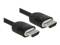 Prémiově vysoká rychlost - kabel HDMI s ethernetem - HDMI s piny (male) do HDMI s piny (male) - 2 m - trojnásobně stíněná kroucená dvoulinka - černá - podporuje 4K, podpora Dolby DTS-HD Master Audio