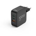 HAMA GaN, Rýchlonabíjačka, 3x USB-C/A PD/QC 100W