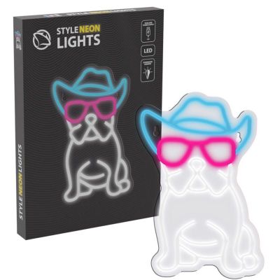 MANTA Pes v Klobouku, LED Neon plexi dekorace