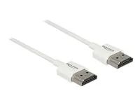 Kabel HDMI s ethernetem - HDMI s piny (male) do HDMI s piny (male) - 25 cm - trojnásobně stíněný - bílá - podporuje 4K