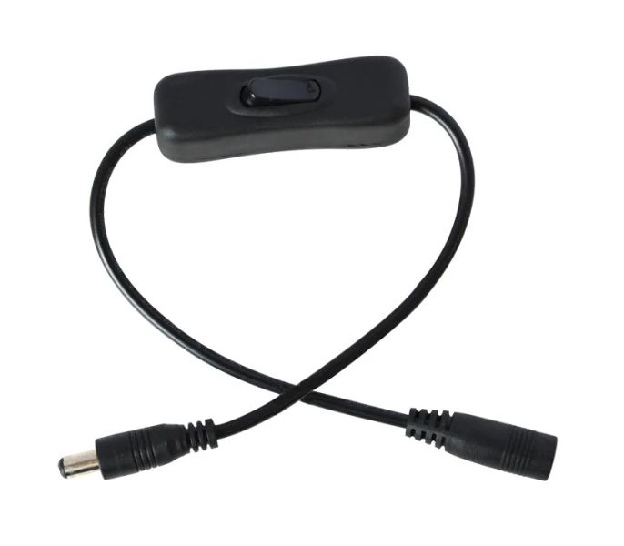 Kabel pro LED pásek s vypínačem a konektory 5,5 x 2,1mm, 2x 15cm