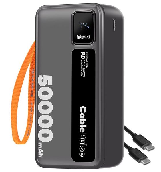 OBAL:ME CablePulse Powerbanka 50000mAh 22,5W Black