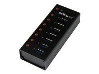 Metal Enclosure - Desktop or Wall Mountable - Rugged & industrial Powered USB Expander and Splitter Hub (ST7300U3M) - Rozbočovač - 7 x SuperSpeed USB 3.0 - desktop, pro připevnění na zeď - pro P/N: BNDTBUSB3142, PEXUS313AC2V, PEXUSB311A1E, PEXUSB312A2, PEXUSB314A2V, PEXUSB314A2V2
