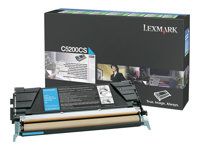 Azurová - originální - kazeta s barvivem LCCP, LRP - pro Lexmark C520n, C530dn, C530n
