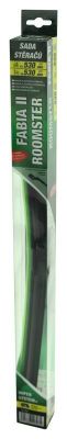 Ploché stěrače COMPASS FLAT SET 530+530 mm GREEN FAB II