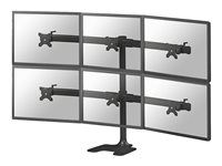 Stojan - pro 6 LCD displejů - černá - velikost obrazovky: 10"-27" - stolní stojan, upevnitelné na stůl