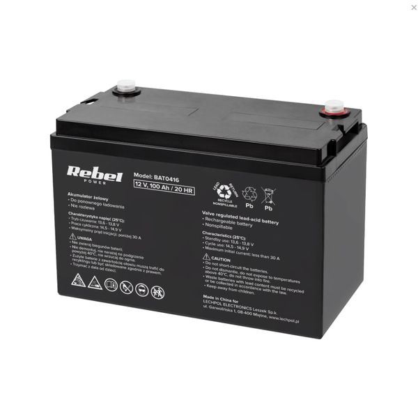 Olověný akumulátor 12V 100Ah REBEL BAT0416