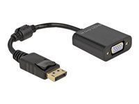 Video adaptér - DisplayPort (M) s jazýčkem do HD-15 (VGA) (F) šroubovací - DisplayPort 1.2 - 15 cm - pasivní, 1080p podpora 60 Hz - černá