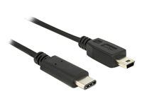 USB kabel - USB-C (M) do mini-USB Type B (M) - USB 2.0 - 500 mA - 50 cm - černá