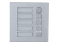 Call button panel - stříbrná