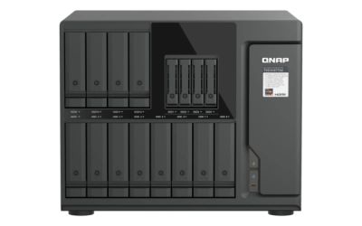 QNAP TVS-h1677AX-R5-16G (AMD Ryzen 5, ZFS, 16GB DDR5 RAM, 12x 3,5"+ 4x 2,5", 2x 2,5GbE, 2x 10GbE)