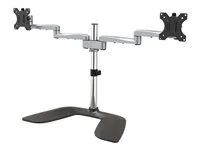 Easy & Quick Assembly - Stojan - pro 2 monitory - plast, hliník, ocel - černá, stříbrná - velikost obrazovky: 32" - na stůl