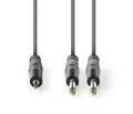Kabel Jack 3,5mm konektor/2x Jack 6,35mm konektor 3m NEDIS COTH23200GY30
