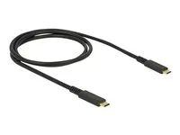 USB kabel - USB-C (M) do USB-C (M) - USB 3.1 Gen 2 - 3 A - 1 m - černá