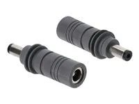 Delock - Adaptér napájení - DC jack 5.5 mm x 2.1 mm (M) do DC jack 5.5 mm x 2.1 mm (F) - 20 V - 5 A - šedá