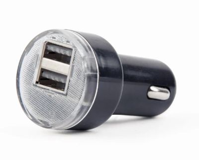 Gembird 2x USB nabíječka do auta 2,1A, černá