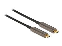 Kabel video/audio - USB-C s piny (male) do USB-C s piny (male) - 30 m - optické vlákno - černá - Active Optical Cable (AOC), podpora 4K60 Hz (3840 x 2160)