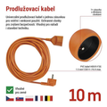 Prodlužovací kabel 1 zásuvka 10 m EMOS P01110