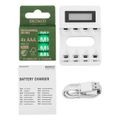 DELTACO C704A4, Nabíječka baterií, USB + 4x AAA