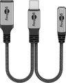 Adaptér GOOBAY 74524 2xUSB-C/JACK 3,5mm (pro poslech hudby)