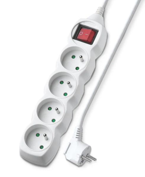 Prodloužovací kabel 4 zásuvky 2m GETI GEC42S s vypínačem