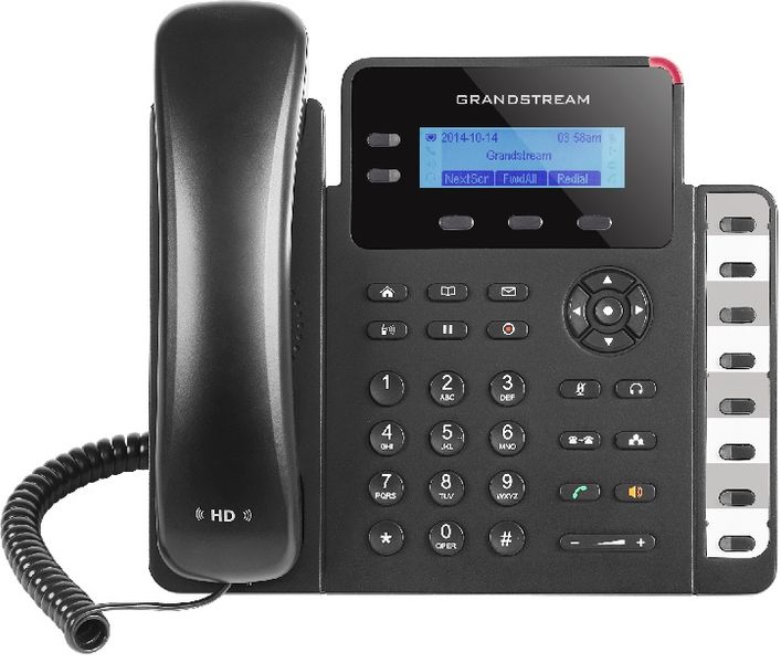 Grandstream GXP1628, 2,95" LCD podsv. disp., 2 SIP účty, 3prog. tlačítka, 8 BLF, dual Gbit port, PoE