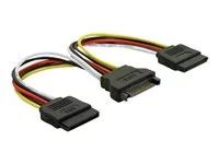Elektrický kabel - SATA napájení (M) do SATA napájení (F) - 15 cm - přímý konektor - pro Delock PCI Express Card
