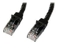 Startech 5m CAT6 Ethernet Cable, 10 Gigabit Snagless RJ45 650MHz 100W PoE Patch Cord, CAT 6 10GbE UTP Network Cable w/Strain Relief, Black, Wiring is UL Certified/TIA - Category 6 - 24AWG (N6PATC5MBK) - Patch kabel - RJ-45 (M) do RJ-45 (M) - 5 m - UTP - CAT 6 - lisovaný, provedení bez hrbolku - cerná