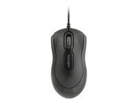 Myš - pravák a levák - optický - 3 tlačítka - kabelové - USB - černá - maloobchod