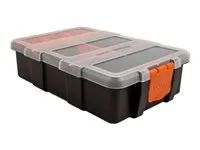 Box na nářadí - 11 oddílů - plast - černá, oranžová