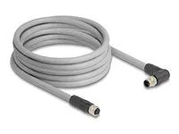 M12 Cable L-coded 5 pin male right angle