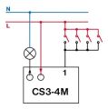 Časový spínač ELEKTROBOCK CS3-4M multifunkční bez nulového vodiče