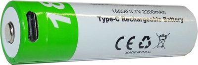 Nabíjecí Li-Ion baterie ICR18650 3,7V/2000mAh TINKO USB-C