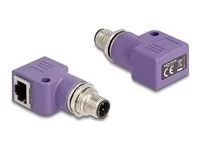M12 Adapter D-coded 4 pin male to RJ45 j