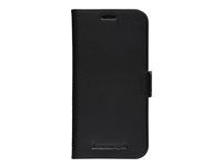 Pouzdro s klopou pro mobilní telefon - kůže full-grain - černá - pro Apple iPhone 12, 12 Pro