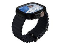 PanzerGlass Apple Watch Ultra (1/2/3 gen.) tenký černý kryt s ochranným sklem